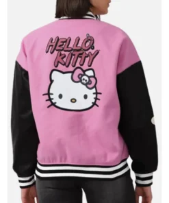 Hello Kitty Pink & Black Varsity Bomber Jackets