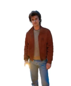 Joe Keery Wrangler x Stranger Things TV Series S05 Steve Harrington Brown Jacket