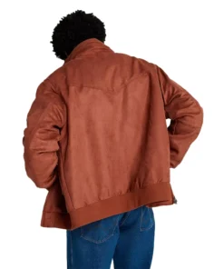 Joe Keery Wrangler x Stranger Things TV Series S05 Steve Harrington Brown Suede Jackets