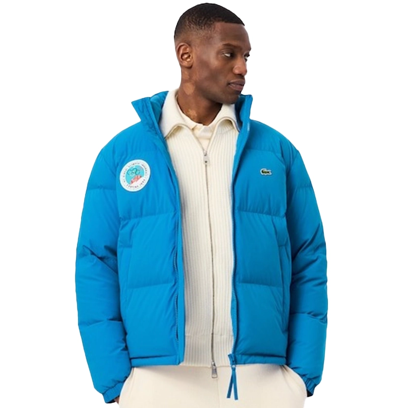 Lacoste x Olympic Heritage Cortina Blue Puffer Jacket For Woman