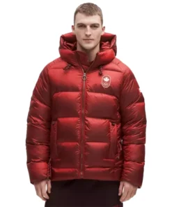 Lululemon Men’s Winter Olympics 2026 Team Canada Red Hooded Puffer Jacket