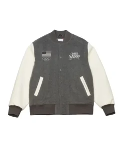 Men’s Heather Cream Team USA Coach Snoop Varsity Jacket