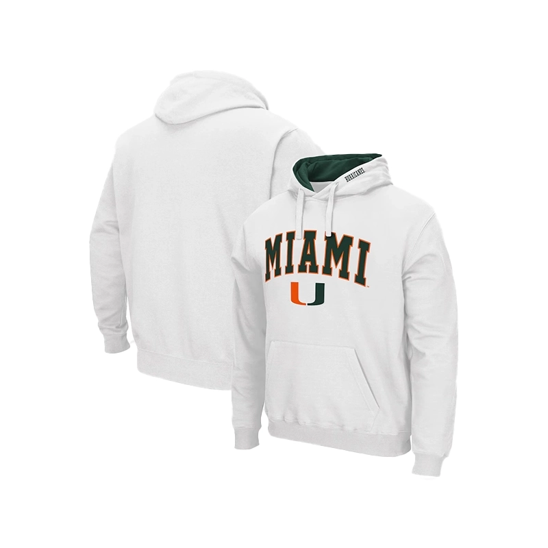 Miami Hurricanes Arch & Logo Pullover Hoodie For Man