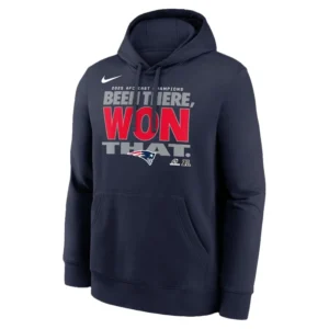 New England Patriots Nike 2025 AFC East Division Champions Locker Room Trophy Collection Fleece Hoodies