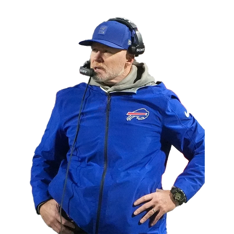Nike Buffalo Bills 2025 Sean McDermott Hooded Zip Blue Jacket