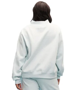Parke Monochrome Varsity Mockneck Sweatshirt For Grey