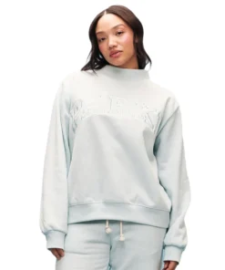 Parke Monochrome Varsity Mockneck Sweatshirt For Man