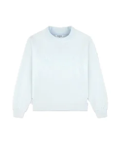 Parke Monochrome Varsity Mockneck Sweatshirt For White