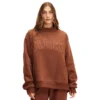 Parke Monochrome Varsity Mockneck Sweatshirt For Woman