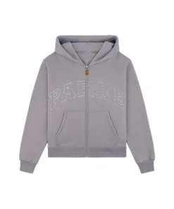 Parke Monochrome Varsity Zip Up Hoodie For Man