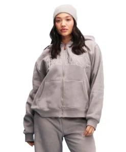 Parke Monochrome Varsity Zip Up Hoodie For Unisex