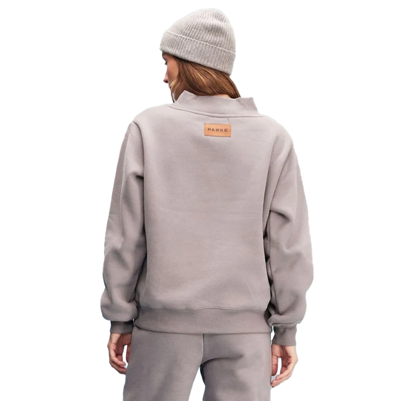 Parke Tonal Classic Mockneck Sweatshirt For Woman