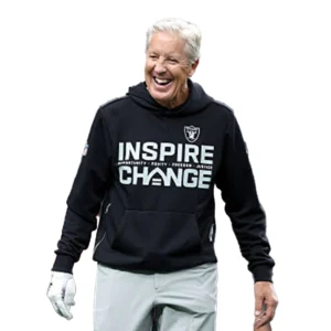 Pete Carroll Las Vegas Raiders 2025 Inspire Change Opportunity Equity Freedom Justice Hoodie – Black