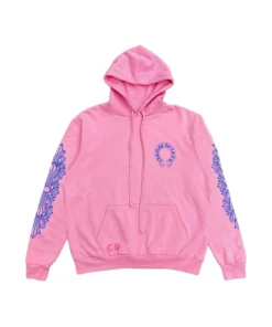 Pink Chrome Hearts Hoodie For Woman