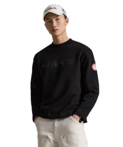 Polo Ralph Lauren 2026 Team USA Winter Olympics Black Fleece Mockneck Sweatshirt