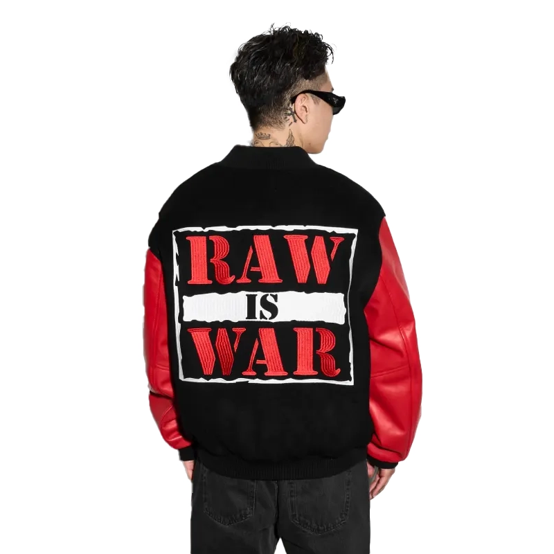 Raw Is War Varsity Jacket men