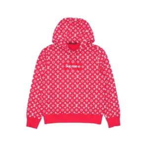 Red Lv Supreme Hoodie