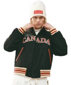 SCA x Hockey Canada Leaf & Legacy Varsity Bomber Jacket For Man
