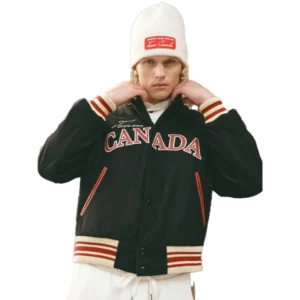 SCA x Hockey Canada Leaf & Legacy Varsity Bomber Jacket For Man