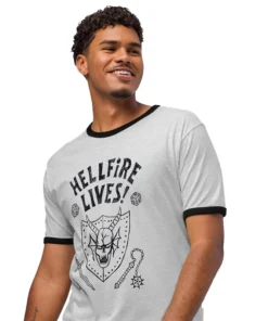 Stranger Things Hellfire Lives Ringer T-Shirt For Unisex