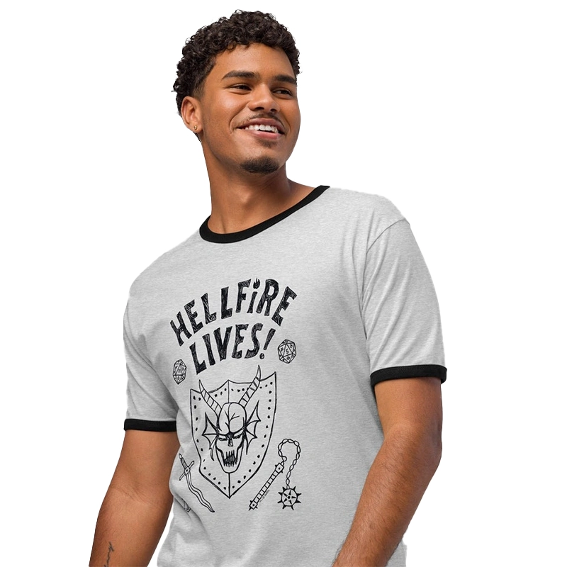 Stranger Things Hellfire Lives Ringer T-Shirt For Unisex