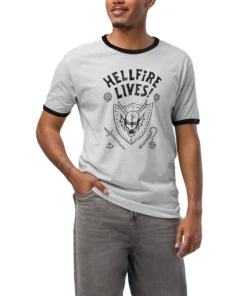 Stranger Things Hellfire Lives Ringer T-Shirt For Woman