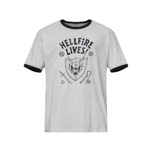 Stranger Things Hellfire Lives Ringer T-Shirt For man