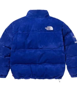 Unisex Supreme The North Face Suede Nuptse Blue Jackets