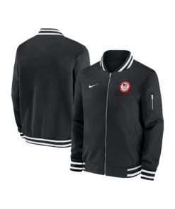 Winter Olympics 2026 Nike Black Team USA Full-Zip Bomber Jacket