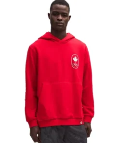 Winter Olympics 2026 lululemon Team Canada Red Pullover Fleece Hoodie