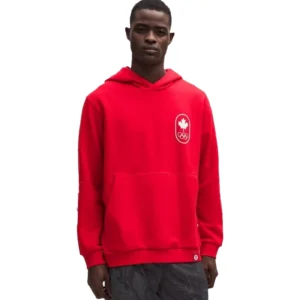 Winter Olympics 2026 lululemon Team Canada Red Pullover Fleece Hoodie