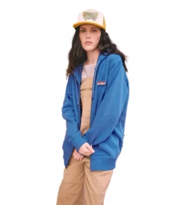 Wrangler x Stranger Things TV Series S05 Eleven Blue Zip Up Fleece Hoodies