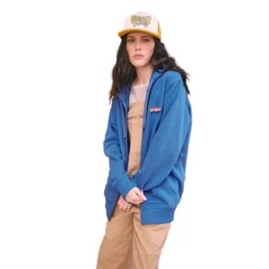Wrangler x Stranger Things TV Series S05 Eleven Blue Zip Up Fleece Hoodies