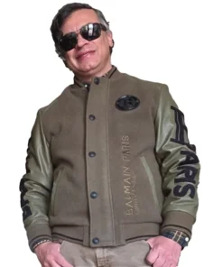 balmain paris limited edition varsity jacket For Man