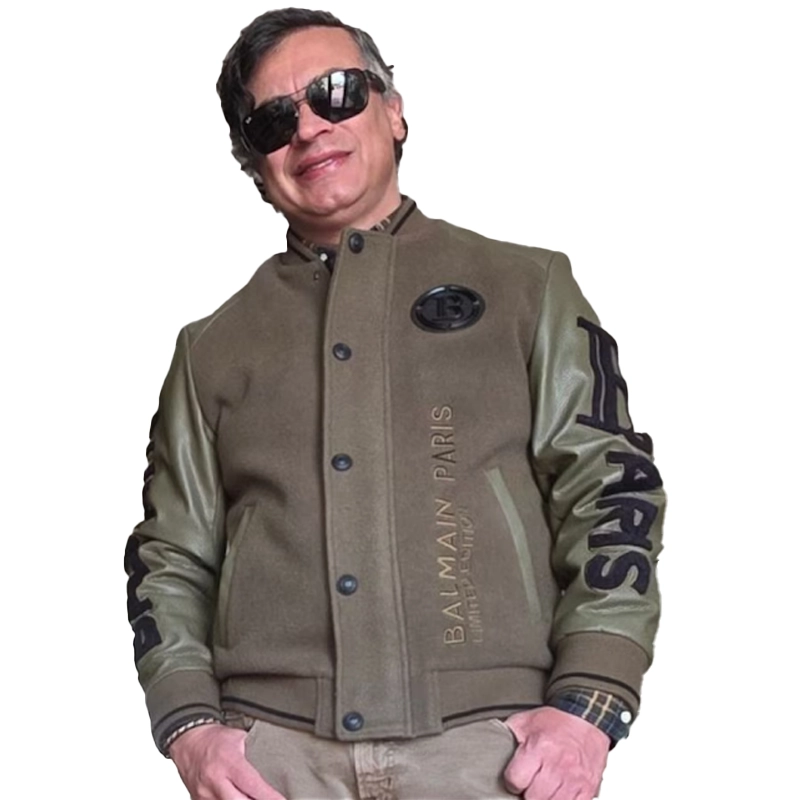 balmain paris limited edition varsity jacket For Man