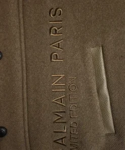 balmain paris limited edition varsity jacket For Woman