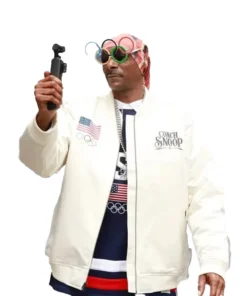 Team USA 2026 Snoop Dogg White Bomber Jacket