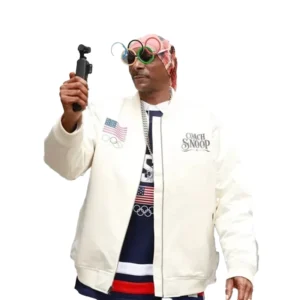 Team USA 2026 Snoop Dogg White Bomber Jacket