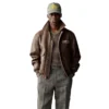 Aime Leon Dore World’s Borough Leather Flight Jacket