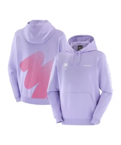 Milano Cortina 2026 Olympics Salomon Logo Graphic Purple Hoodie For Man