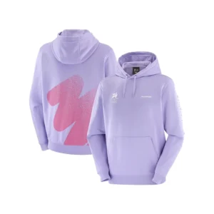 Milano Cortina 2026 Olympics Salomon Logo Graphic Purple Hoodie For Man