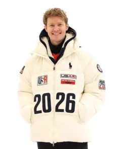 Evan Bates Winter Olympics 2026 Team USA Flagbearer Jacket