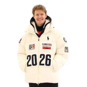 Evan Bates Winter Olympics 2026 Team USA Flagbearer Jacket