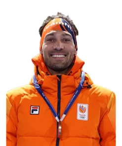 Milano Cortina 2026 Winter Olympics Opening Ceremony Team Netherlands Kjeld Nuis Puffer Orange Jacket