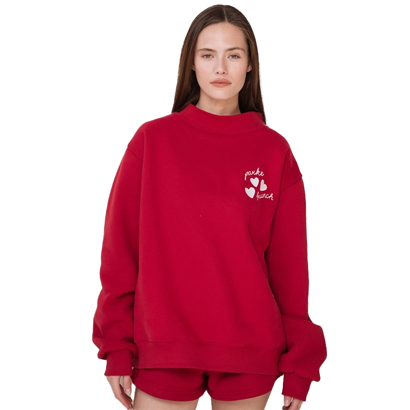 Parke & Brunch Valentine’s Mockneck Sweatshirt For Woman