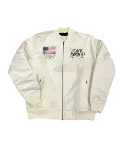 Alternative view of Team USA 2026 Snoop Dogg White Bomber Jacket