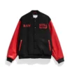 WWE Raw Is War Chalk Line Wool Varsity Black & Red Jacket