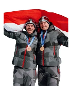 Winter Olympics 2026 Team Austria Grey Jacket For Man