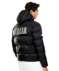 Winter Olympics 2026 Team Italy EA7 Emporio Armani Black Puffer Jacket