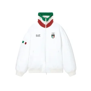 Winter Olympics 2026 Team Italy EA7 Emporio Armani Bomber Jacket For Woman